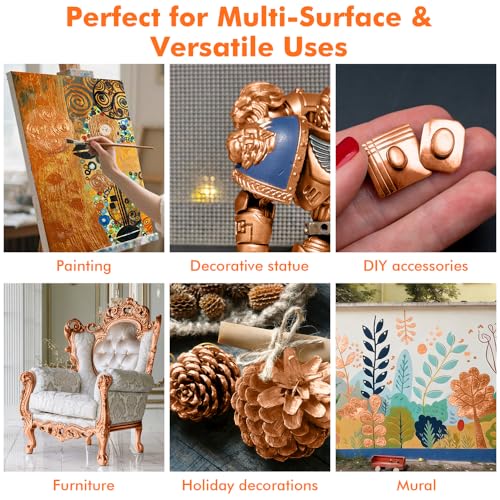 GOTIDEAL Copper Gold Acrylic Paint, 8.45oz/250ml, Bronze Paint - color: Pearl Copper Gold