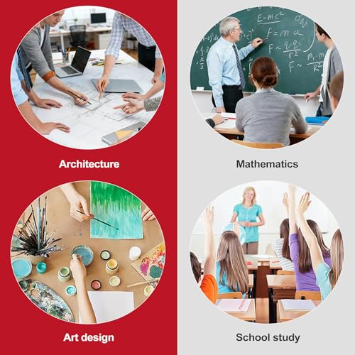 2 Pack Circle Template Set for Drawing and Drafting, Geometric Geometry Template Circle Ruler for Painting, Ideal for Office, Architecture and Design