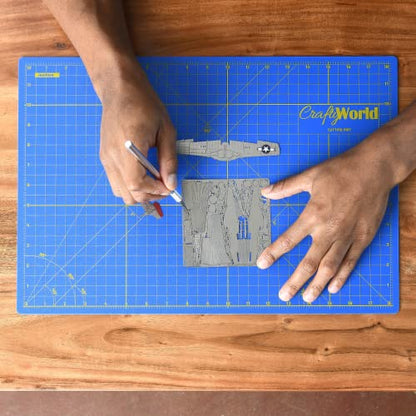 12 x 18 Cutting Mat for Sewing, Self Healing Double Sided Quilting Crafts Mat - Fabric Cutting Mat - Non Slip surface - Rotary Cutting Board - color: Blue, size: A3-12x18