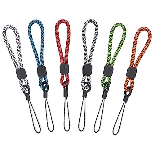 YOUOWO Short Multicolor Lanyards Finger Small Strap 6Pcs Rope (6 Colors) - color: 6 Color Lanyard Finger