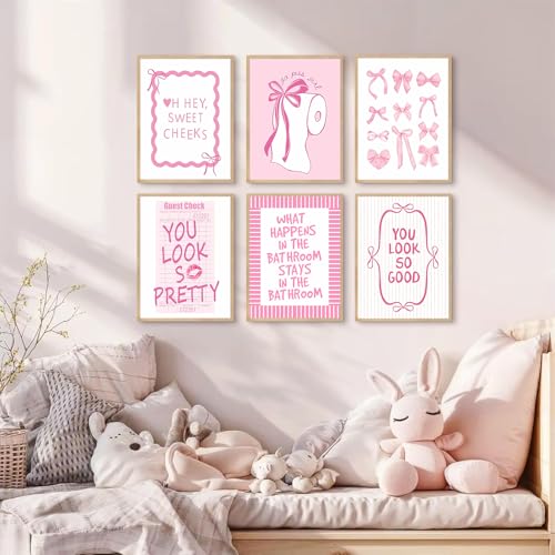 6pack pink bow Diamond Art Kits for Adult Diamond Painting Kit for Beginner - color: DP03545