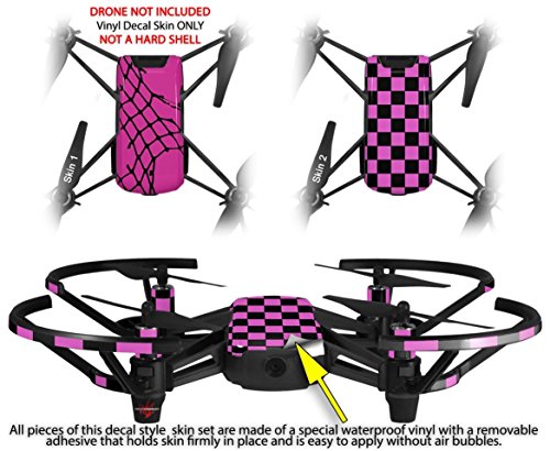 Skin Decal Wrap 2 Pack Compatible with DJI Ryze Tello Ripped Fishnets Pink Drone NOT Included