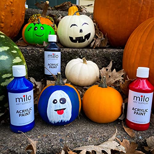 milo Acrylic Paint Set, 6 Primary Colors, 4 oz Bottles, Semi-Gloss - style: Primary Set 6 x 4 oz