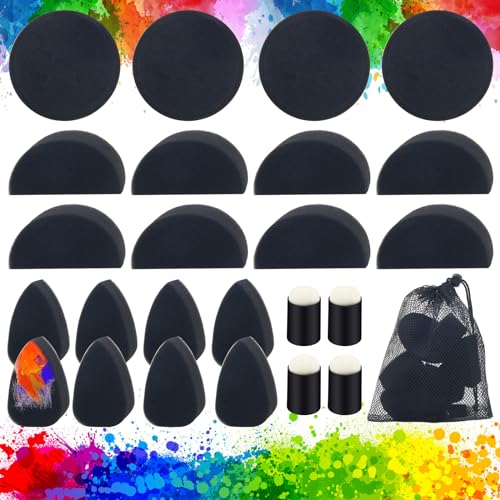 24+1 Pcs Face Paint Sponges Kit, Boyistar Art Work Body Painting Sponge