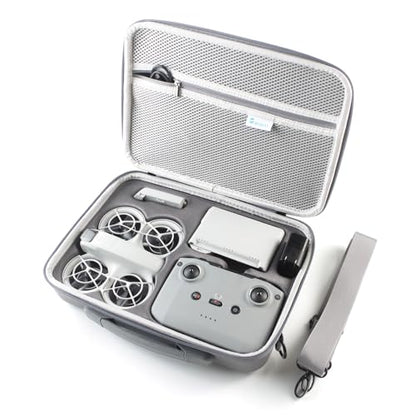 Skyreat Neo Case, Portable PU Leather Storage Neo Shoulder Bag for DJI Neo Fly More Combo Drone and RC-N3 Remote Controller Accessories