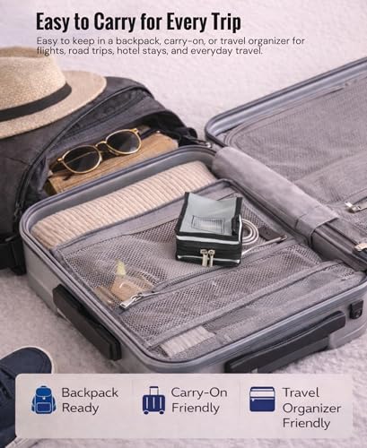 Travel Battery Safety Fireproof Bag with Automatic Fire Suppression for Power Banks & Lithium ion Battery, Clean Agent Sheet, Fire Resistant Carry-On Storage Case