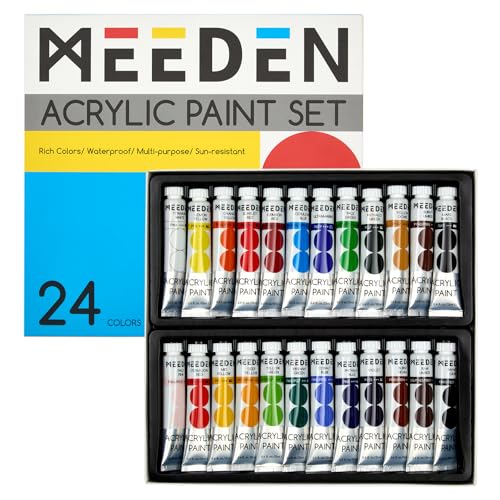 MEEDEN Beginners Acrylic Paint Set: 24 Colors 12ml/0.41 fl oz - color: 24 Colors