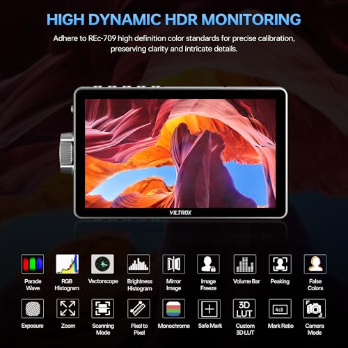VILTROX DC-A1 7 inch HD 1920x1080 IPS 2800 Nit Camera Field Monitor - size: DC-A1 (2800Nits)
