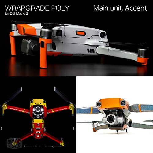 Wrapgrade Poly Skin Compatible with DJI Mavic 2 | Accent Color (Titanium) - color: TITANIUM