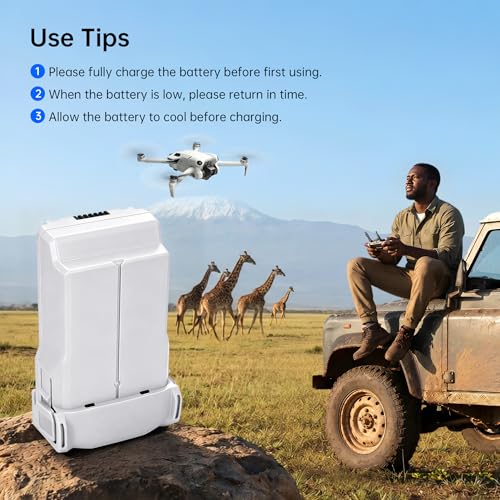 Mini 3 Pro Battery Charger Kit 2 Replacement Mini 4 Pro Drone Flight Batteries (3850mAh) and a 3 Bay Bidirectional Charging Hub Compatible with DJI Mini 3, 3 Pro, and 4 Pro Drones