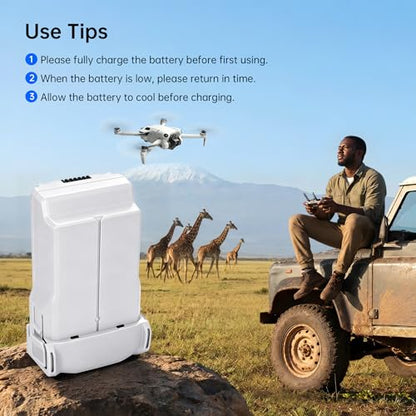 Mini 3 Pro Battery Charger Kit 2 Replacement Mini 4 Pro Drone Flight Batteries (3850mAh) and a 3 Bay Bidirectional Charging Hub Compatible with DJI Mini 3, 3 Pro, and 4 Pro Drones