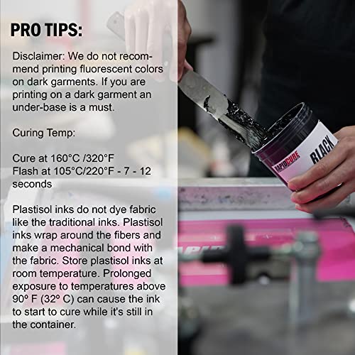 Rapid Cure® Black Plastisol Ink - Silk Screen & Screen Printing Ink, Gl - color: Black, size: 128 fl oz