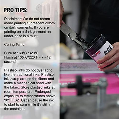 Rapid Cure® Black Plastisol Ink - Silk Screen & Screen Printing Ink, Gl - color: Black, size: 128 fl oz
