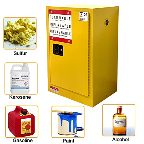 Flammable Safety Storage 23" x 18" x 35.3" Industry Hazardous Cabinet - size: 23"*18"*35.3"