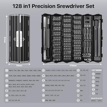 AXTH 128-in-1 Precision Screwdriver Set, Professional Mini Repair Tool Kit - style: 128in1