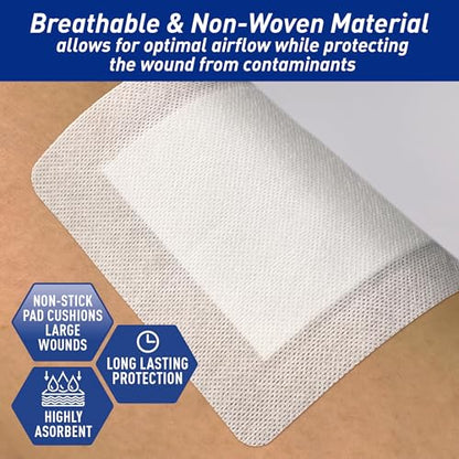MED PRIDE Bordered Gauze Island Dressing,Sterile Absorbent,6x6 in,25-Count - size: 6'' x 6'' - (New)