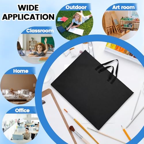 Abbylike 1 Pcs 24 x 36 Inch Art Portfolio Bag Black Large Waterproof Nylon - color: Black, size: 24 x 36 Inch
