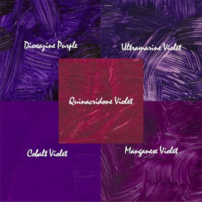 Gamblin Artist Oil Paint Set For Professionals - VIOLET SET - 37ml Tubes - color: Violet