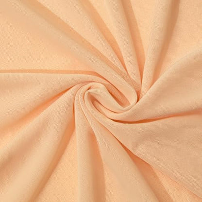 Horbaunal 4-Way Stretch Mesh Fabric by The Yard, Nude 1 Yard - color: Nude, size: 1 Yard