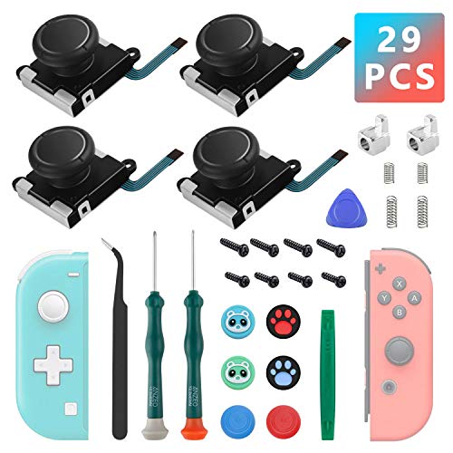 4 Pack Replacement Joysticks, Joycon Joystick for Nintendo Switch/Lite/OLED - color: Black 4 Pack