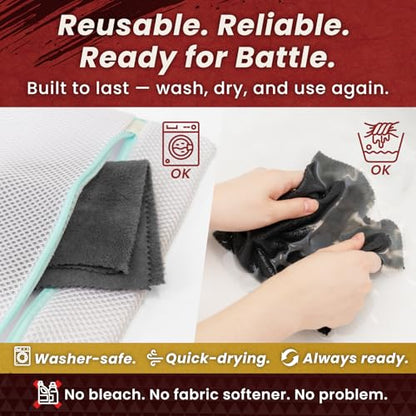 BELLEMOND 「Samurai Cloth」 Japanese Microfiber Cleaning Cloth, Large 2 Pack - size: 2 Set - Large: 13” × 13”
