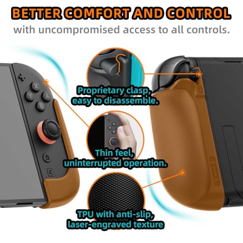 IFYOO NexGrip Ergonomic Grip Set for Nintendo Switch 2 Joycons, Grip Case Compatible with Joy Con 2 Controller, Compatible with Switch 2 Joycon, Switch 2 Accessories - Black