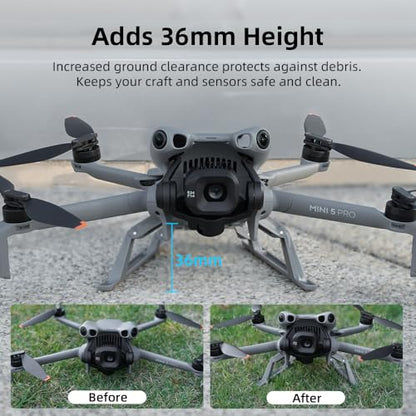 CAPART Landing Gear for DJI Mini 5 Pro, Foldable Landing Legs Quick Release Extended Feet Replacement Accessories