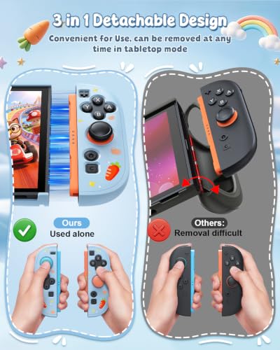 Switch 2 Cute Case,FYOUNG Dockable Kawaii Blue Bunny Protective Cover Shell - color: Blue Bunny, size: 7.9Inch Switch 2