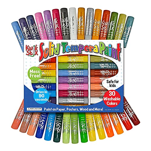 The Pencil Grip Kwik Stix Solid Tempera Paint 30 Colors Including, Pastel, Jewel and Earth Tones TPG-681