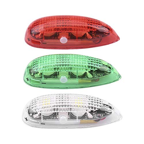3PCS RC Plane Wireless LED Light Kit for Airplane Aircraft Helicopter Fix Wing Quadcopter, Water Droplet Shape Double/Quick/Flicker Flash Drone Lights, Green White LED Flashing