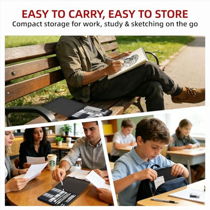 WUO 0.7 mm Mechanical Pencil Set with Eraser Pen Storage Case, 3 PCS - color: Black 2 - 0.7mm (3 Pack)