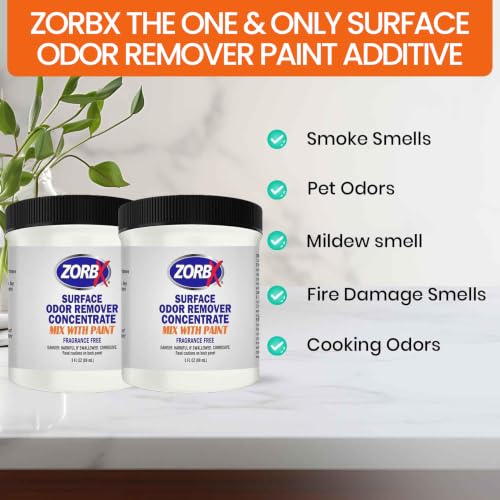 ZORBX 3 Oz Concentrate Surface Odor Remover Paint Additive (Pack of 2) - size: 2 Jars