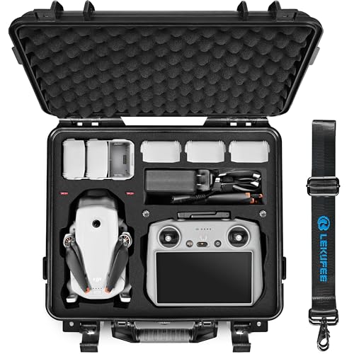 Lekufee Waterproof Hard Carrying Case for DJI Lito X1, Lito 1 Drone, Fly More Combo, DJI RC 2/RC N3, Battery(6 pcs), Charging Hub, and other Accessories(Case Only)