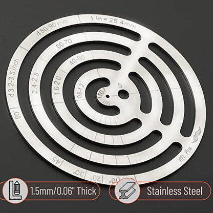 Mr. Pen- Stainless Steel French Template, Circle Template