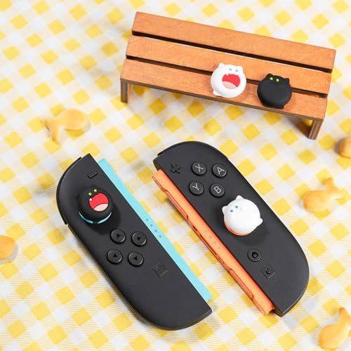 GeekShare Cute Silicone Joystick Caps Compatible with Switch 2 - Anti-Slip Thumb Grip Caps - Silicone Analog Cover Thumbstick Grips for Switch 2025 - BOBO Cat - color: BOBO Cat