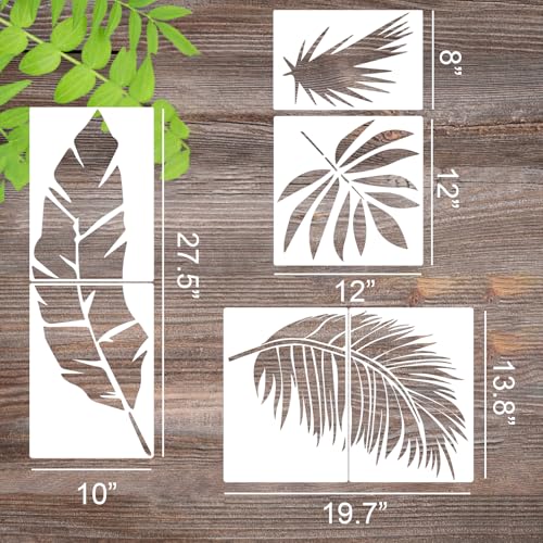 Large Palm Leaf Stencils for Painting on Walls Tropical Leaves Stencil - style: Tropical Leaf