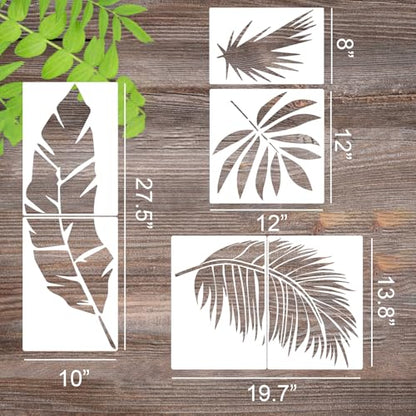 Large Palm Leaf Stencils for Painting on Walls Tropical Leaves Stencil - style: Tropical Leaf