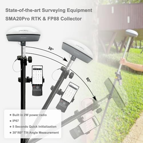 SMA20 Pro RTK Base Station GNSS Receiver GPS Land Survey Equipment, Connect with Drones/UAVs, Free Field Surveying Software for Permanent Use,1408 Channels, NOAA/PPK, for GIS and Precision Agriculture - style: SMA20 Pro Base(410~470MHz)