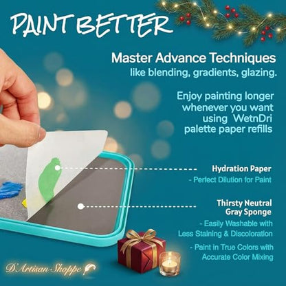 WetNDri Disposable Palette Paper for Acrylic Painting. 100pc Refill Pack Pallet Paper for Stay Wet Palette for Painting Miniatures Model, No Sponge. - style: Wet Palette 100pc Paper Refill