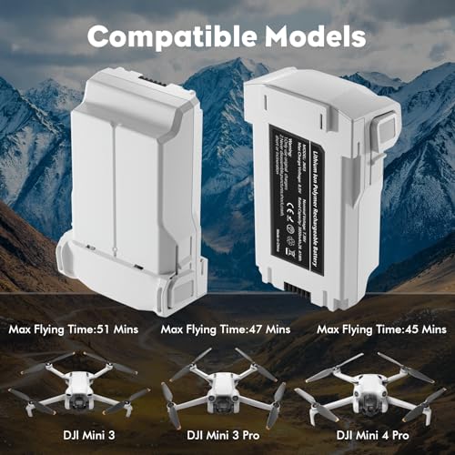 Mini 3 Series Intelligent Flight Battery Plus for DJI Mini 4 Pro/Mini 3/Mini 3 Pro,3850mAh 47 Mins Flight Time - size: 1 Battery
