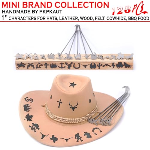 128Pcs 1" Custom Branding Iron for Wood, Leather Branding Stamp Kit - size: 128PCS 1" Assorted Characters Full Set