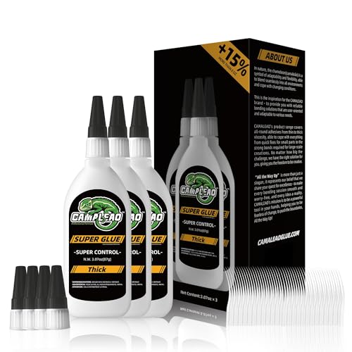 Thick Super CA Glue Kit 9.2 oz, Heavy Duty Clear Superglue Repair Wood Metal Plastic Shoe Ceramic Leather, Strength Instant Cyanoacrylate Adhesive for Woodworking Large Gap Crafts Archery Fletching - size: 8 oz., style: THICK VISCOSITY