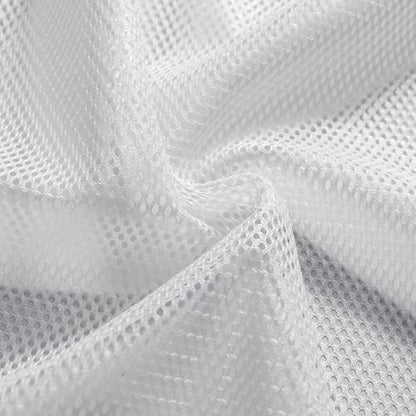 White Mesh Fabric by The Yard, 60" Wide Polyester Netting for DIY, 1 Yard - color: White, size: 5 yard pre cut