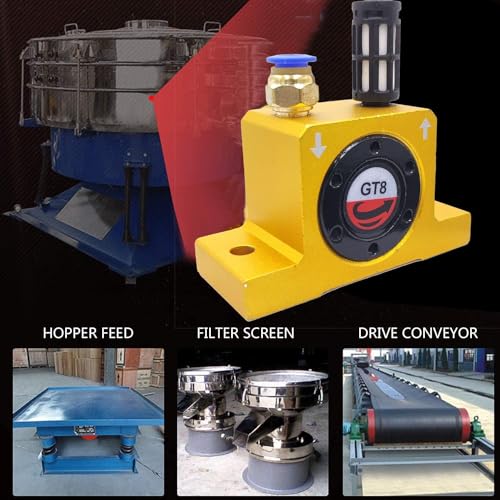 GT8 Pneumatic Air Turbine Vibrator G 1/8" Industrial Pneumatic Turbine Vibrators Golden GT-08 Series