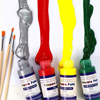 Color Swell Washable Tempera Paint Set - 2oz bottles of 30 Colors