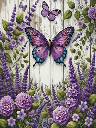 Ekuxom Butterfly Diamond Art Kits for Adults-Diamond Painting 12x16 Inch - color: Butterfly