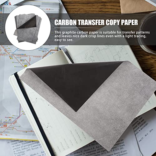 Beatifufu A4 Carbon Transfer Paper Sheets One-Side Graphite Copy Paper for Tracing Drawing Writing Pattern Transfer DIY Crafts Art Design and Imprinting