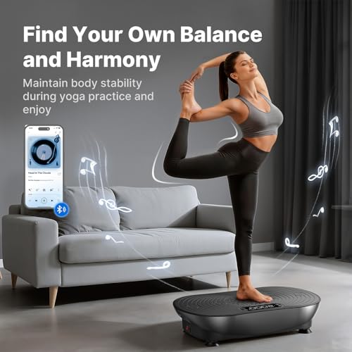 Merach V33 Pro Vibration Plate Exercise Machine with Touchscreen, 99 Speeds - color: Black