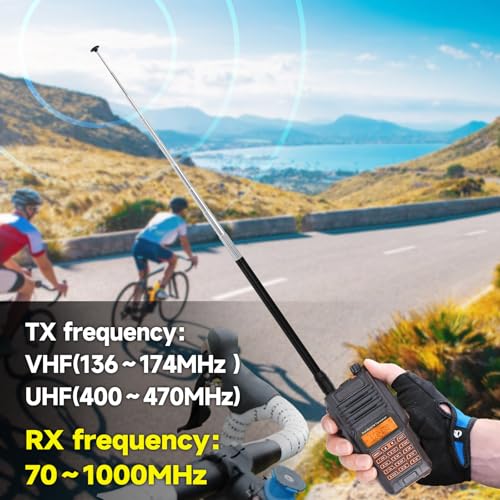 Eightwood Telescopic Handheld Ham Radio Antenna, Wide Band SMA Female