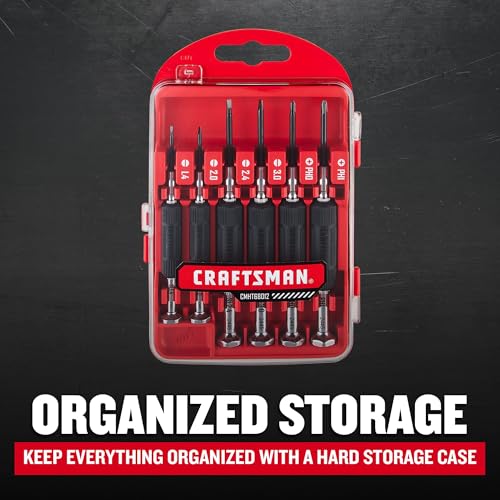 CRAFTSMAN 6 Piece Precision Screwdriver Set, Mini Screwdriver Set for Watch Jewelry Eyeglass Computer Repair (CMHT68012)